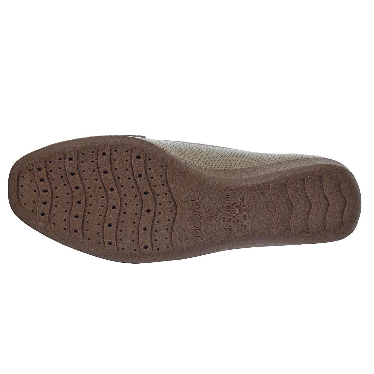 Mocassim Anabela Feminino Joanete Modare Ultraconforto 7392.103 Bege Bege 4
