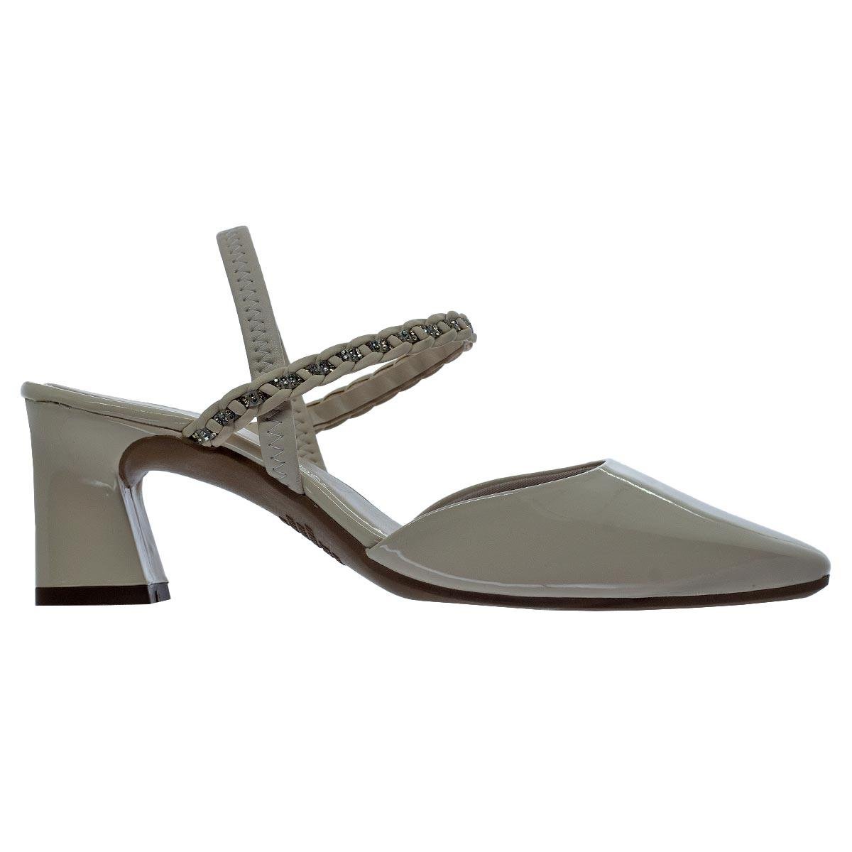 Sapato Slickback Feminino Mississipi MC981 Offwhite Verde 1