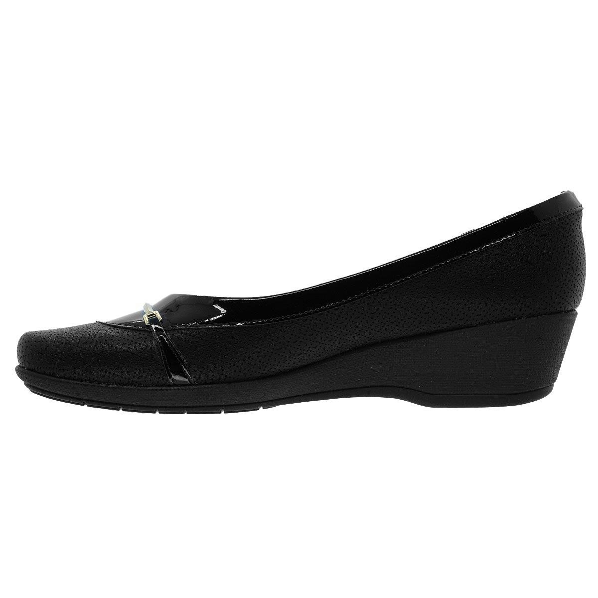 Sapato Salto Baixo Feminino Piccadilly 143211 Preto Preto 2