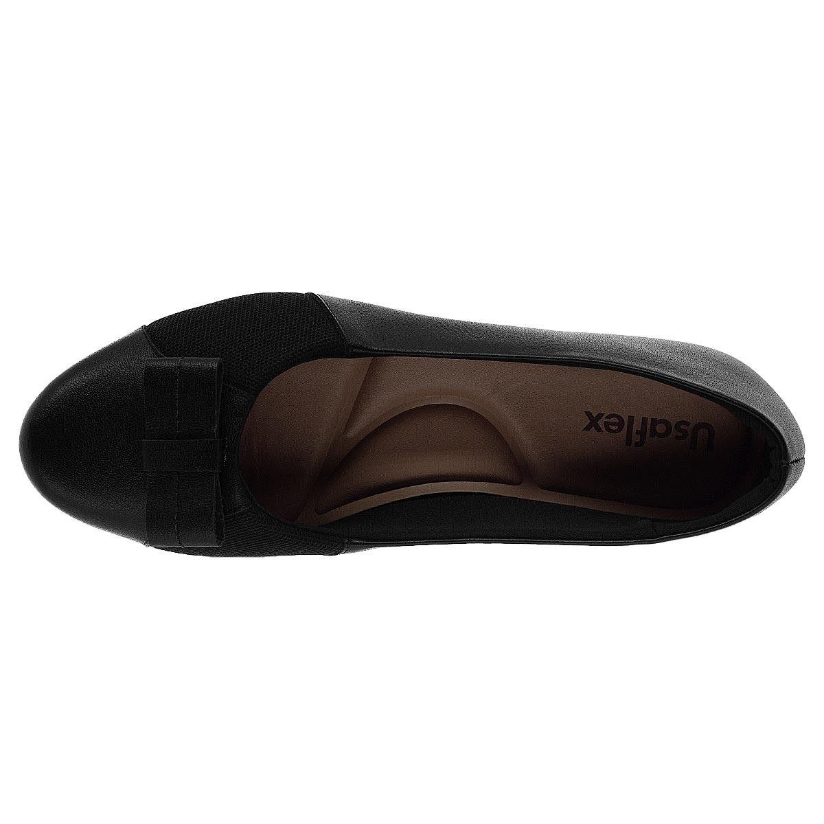 Sapatilha Feminina Usaflex T7567001 Preto Preto 3