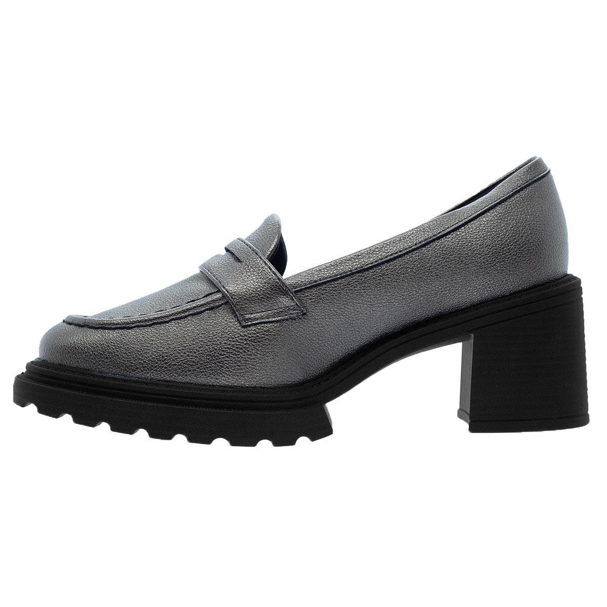Mocassim Feminino Piccadilly Maxi 753001 Prata Prata 2