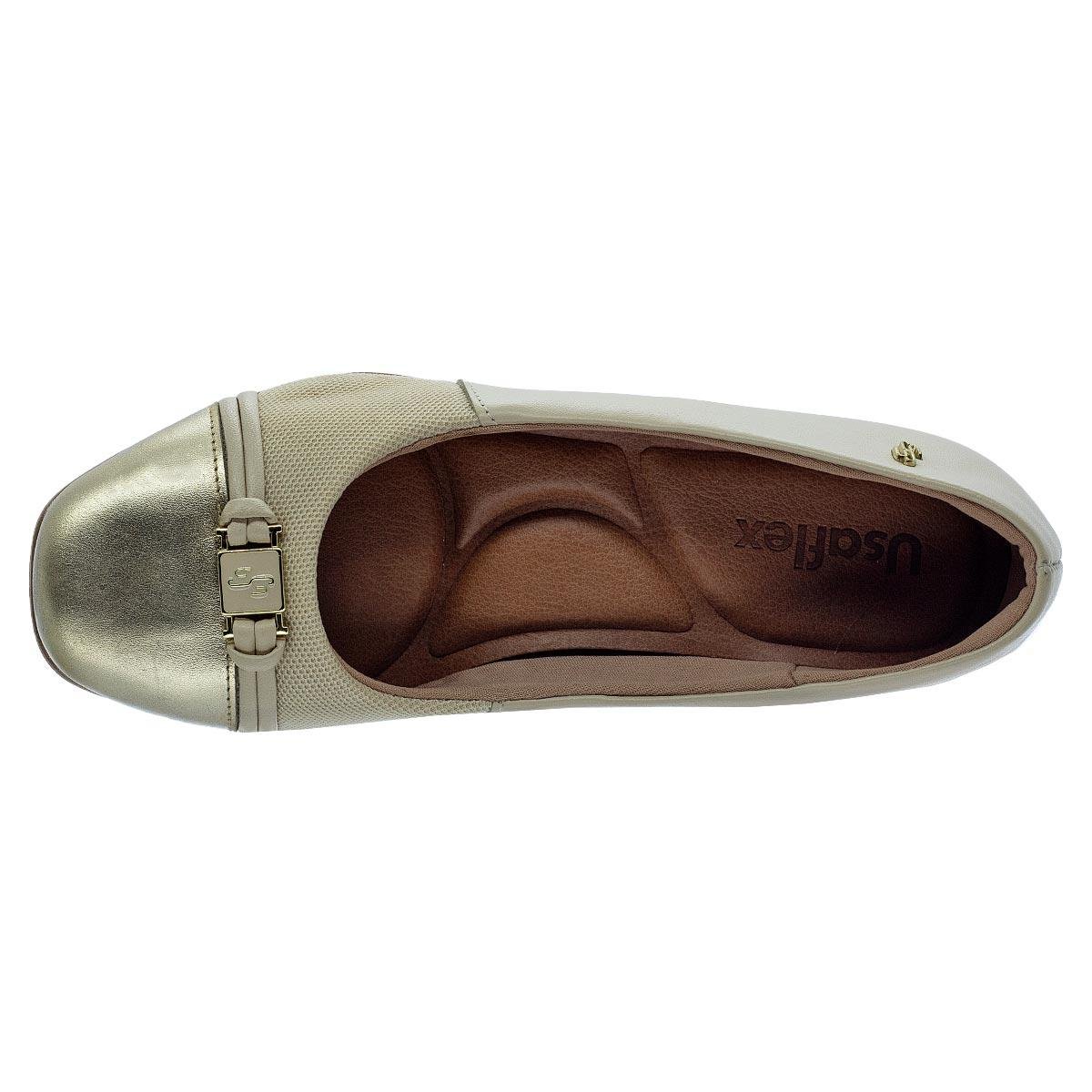 Sapato Scarpin Feminino Joanete Usaflex AJ0103002 Creme Creme 3