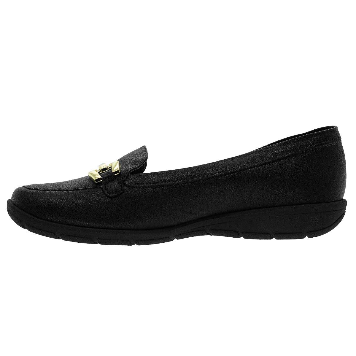 Mocassim Feminino Joanete Modare Ultraconforto 7393.103 Preto Preto 2