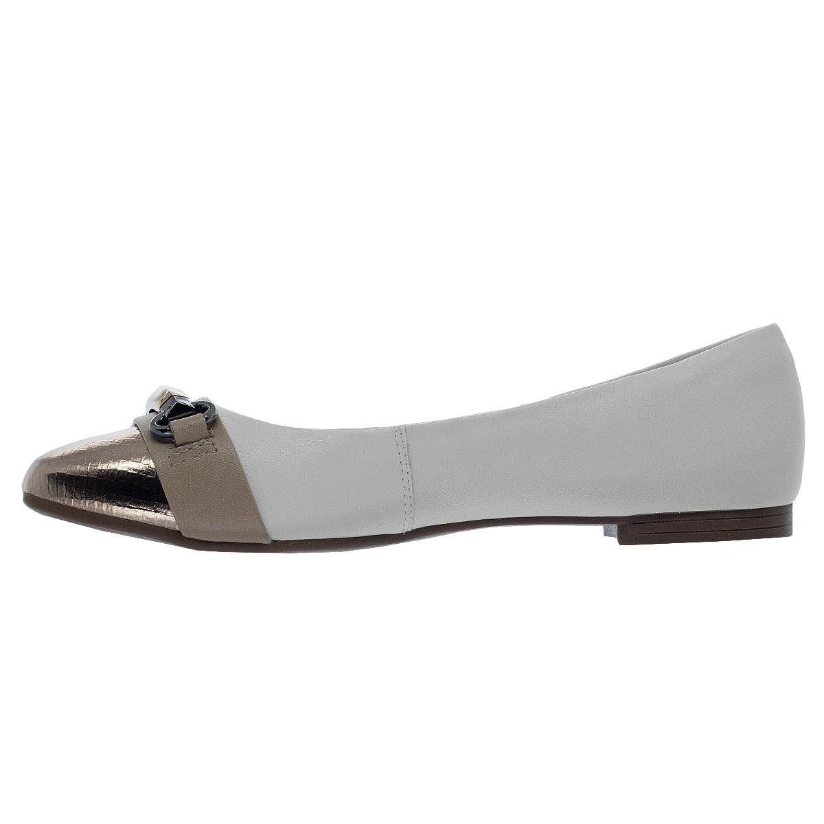 Sapatilha Feminino Dakota DA234 Offwhite Off White/Dourado 2