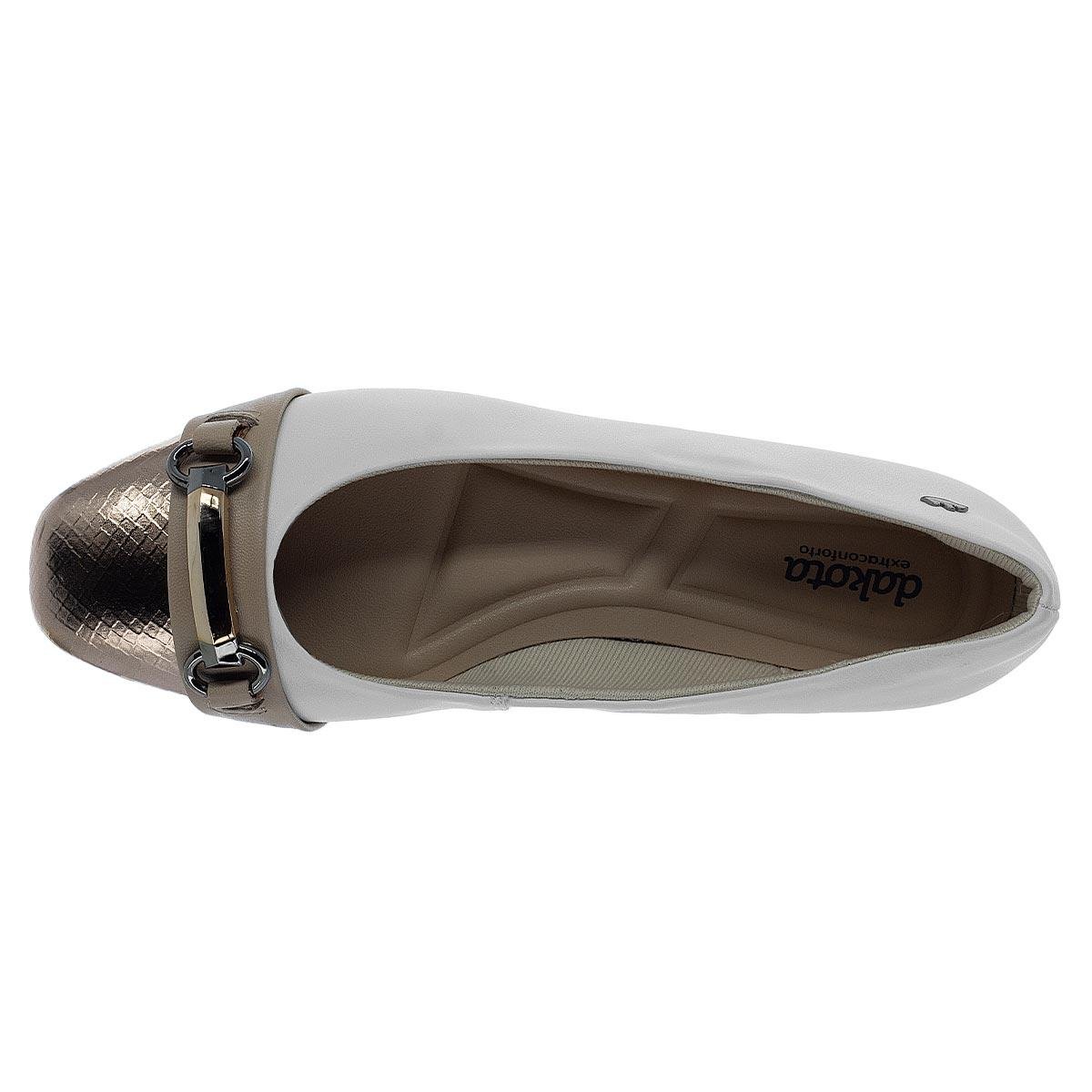 Sapatilha Feminino Dakota DA234 Offwhite Off White/Dourado 3