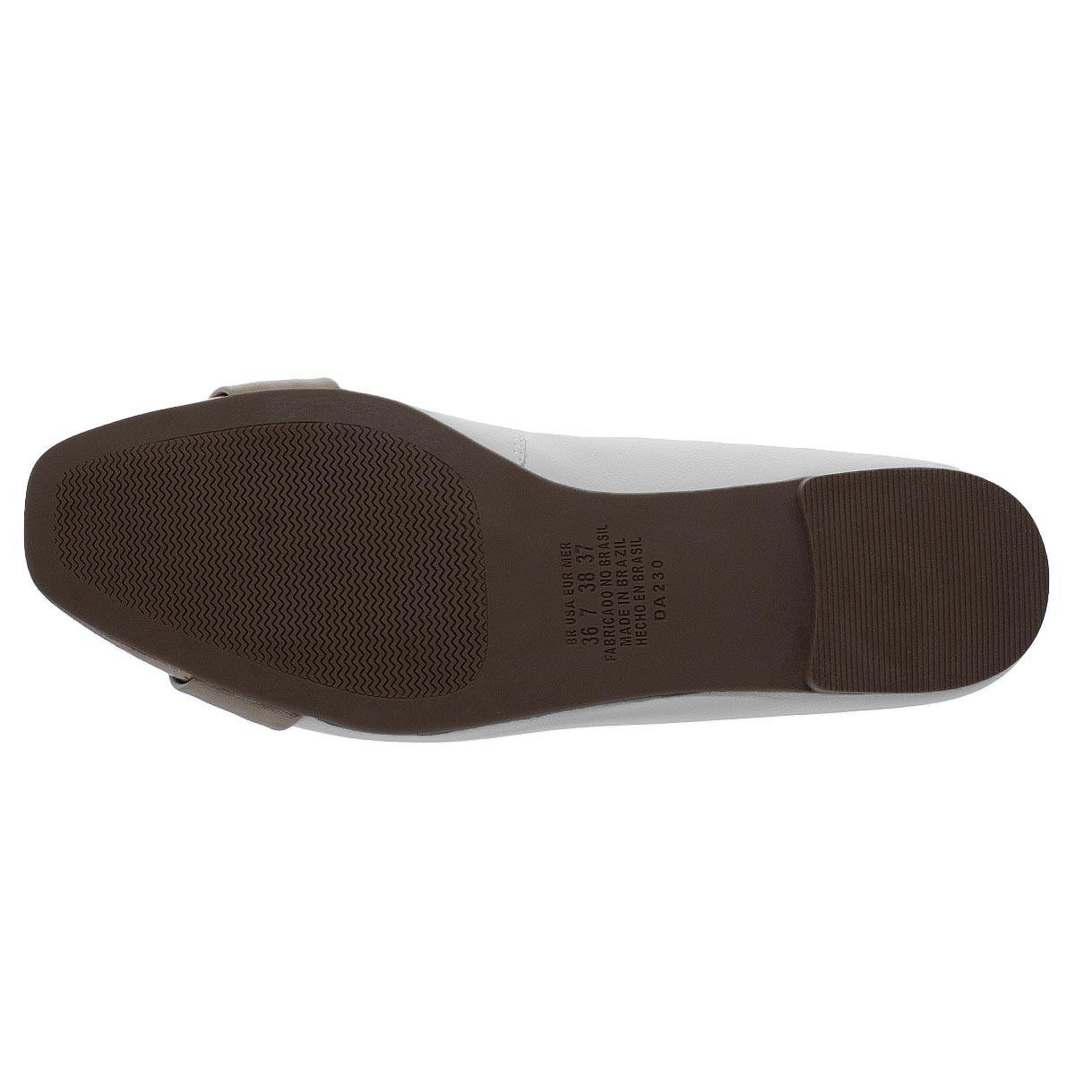 Sapatilha Feminino Dakota DA234 Offwhite Off White/Dourado 4