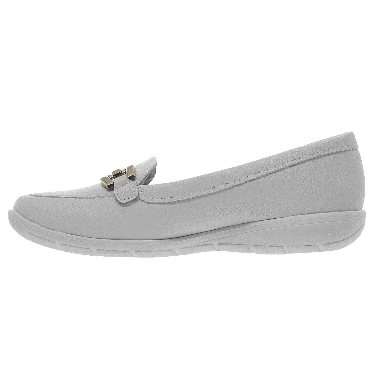 Mocassim Feminino Joanete Modare Ultraconforto 7393.103 Offwhite Branco 2