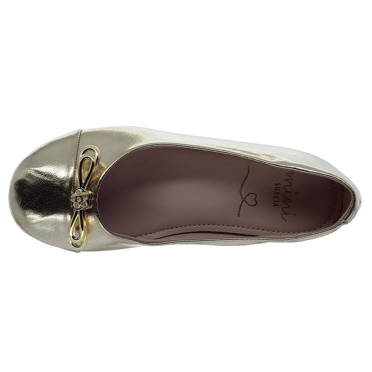 Sapato Infantil Menina Mini Sua Cia 9049.51588 Dourado Dourado 3