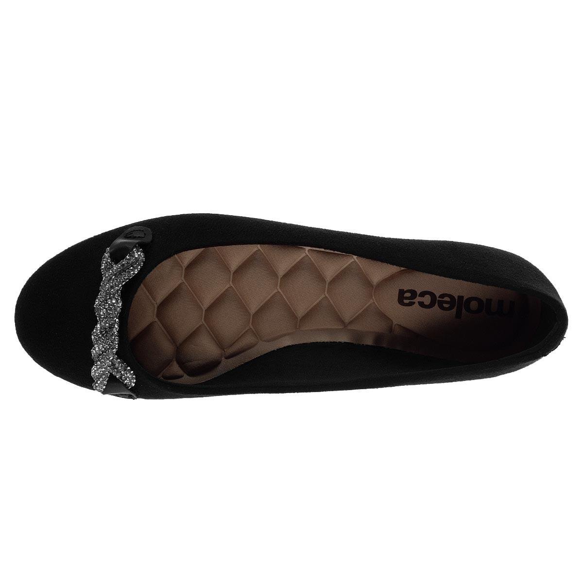 Sapatilha Feminina Moleca 5094.1602 Preto Preto 3