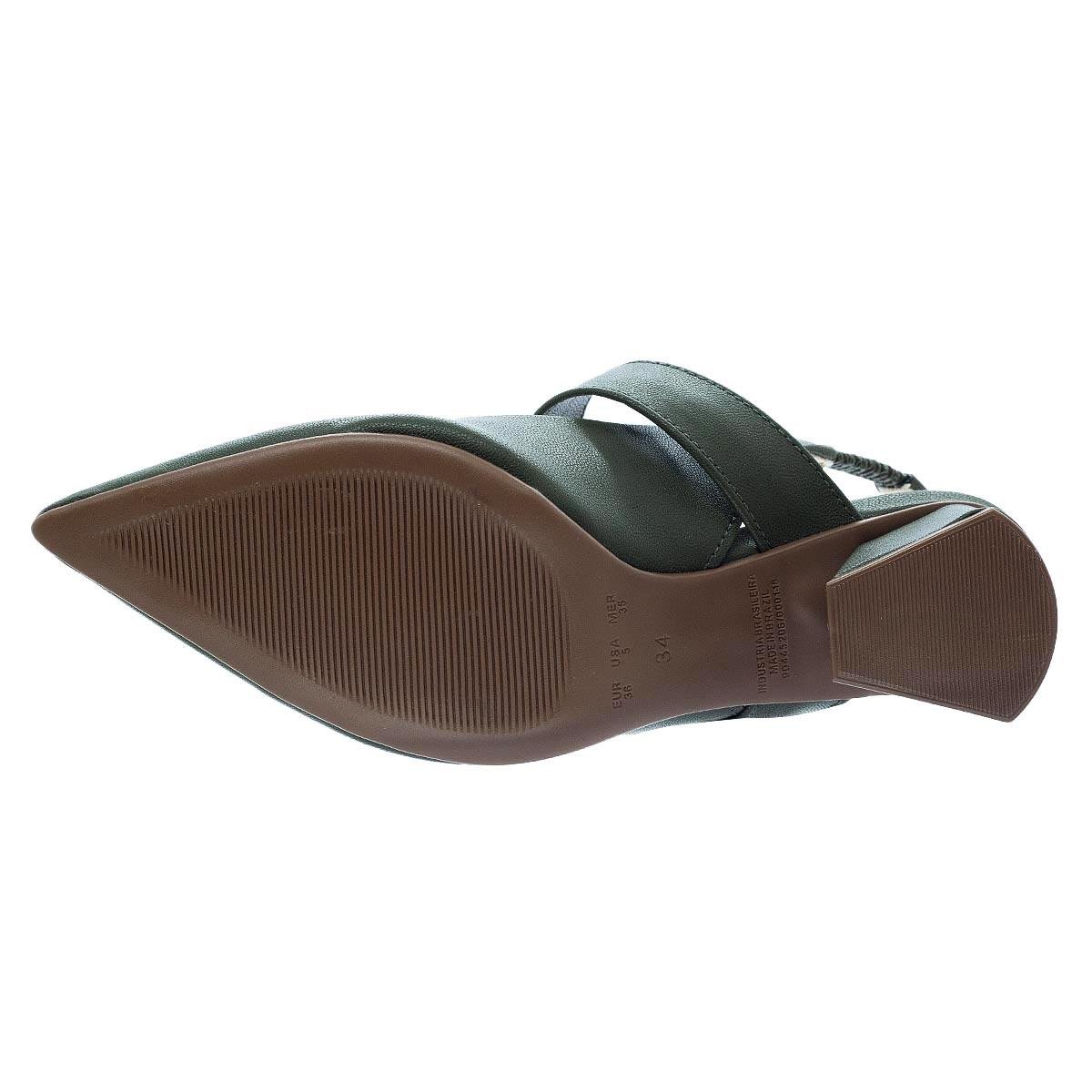 Sapato SlickBack Feminino Bebece T3838 Verde Oliva 4