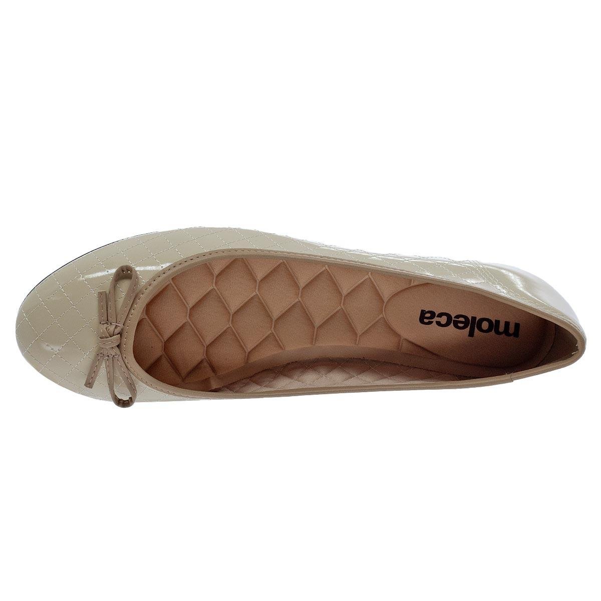 Sapatilha Feminina Moleca 5027.1466 Bege Creme 3