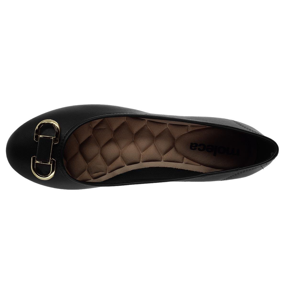 Sapatilha Feminina Moleca 5027.1467 Preto Preto 3