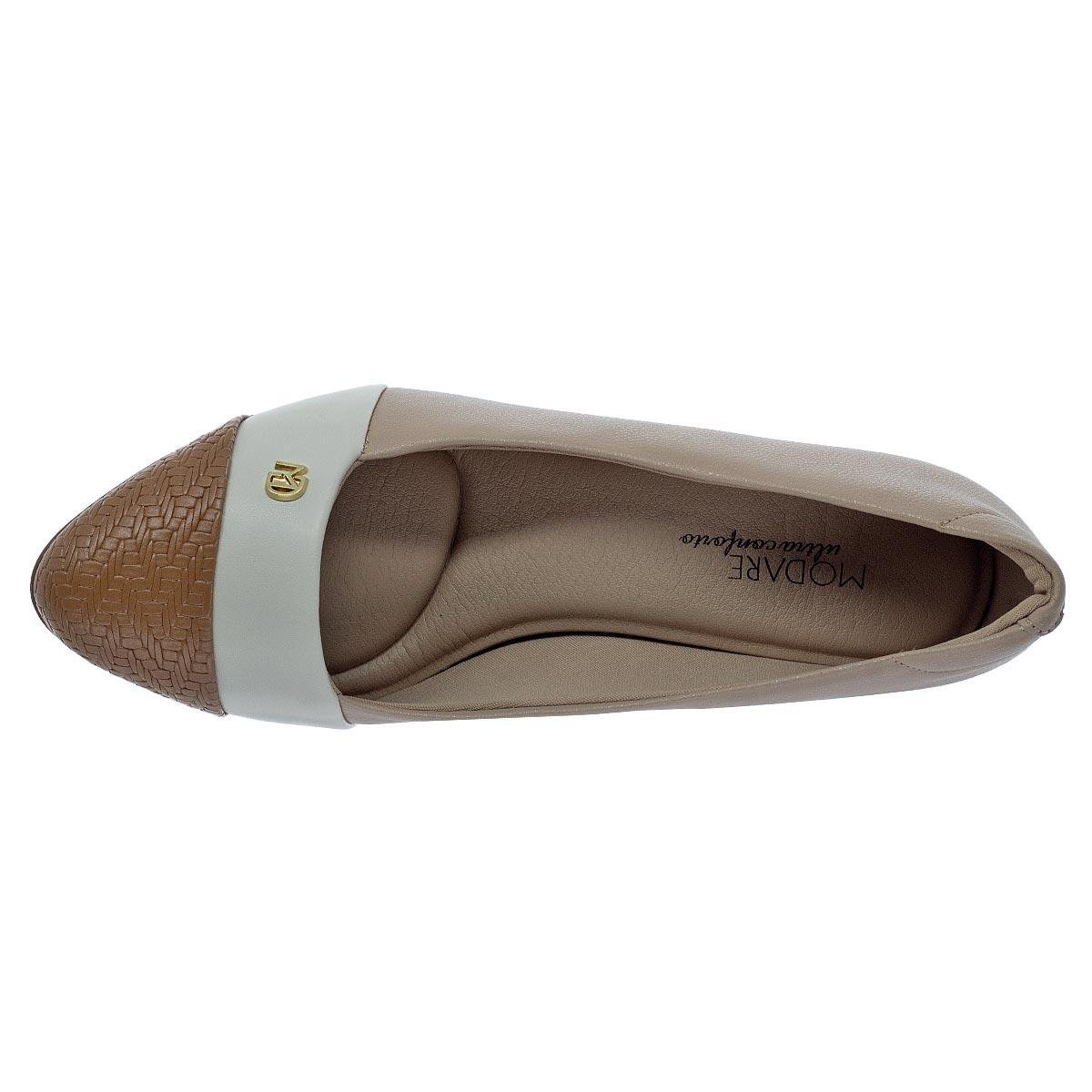 Sapato Scarpin Feminino Modare 7377.116 Bege Bege 3