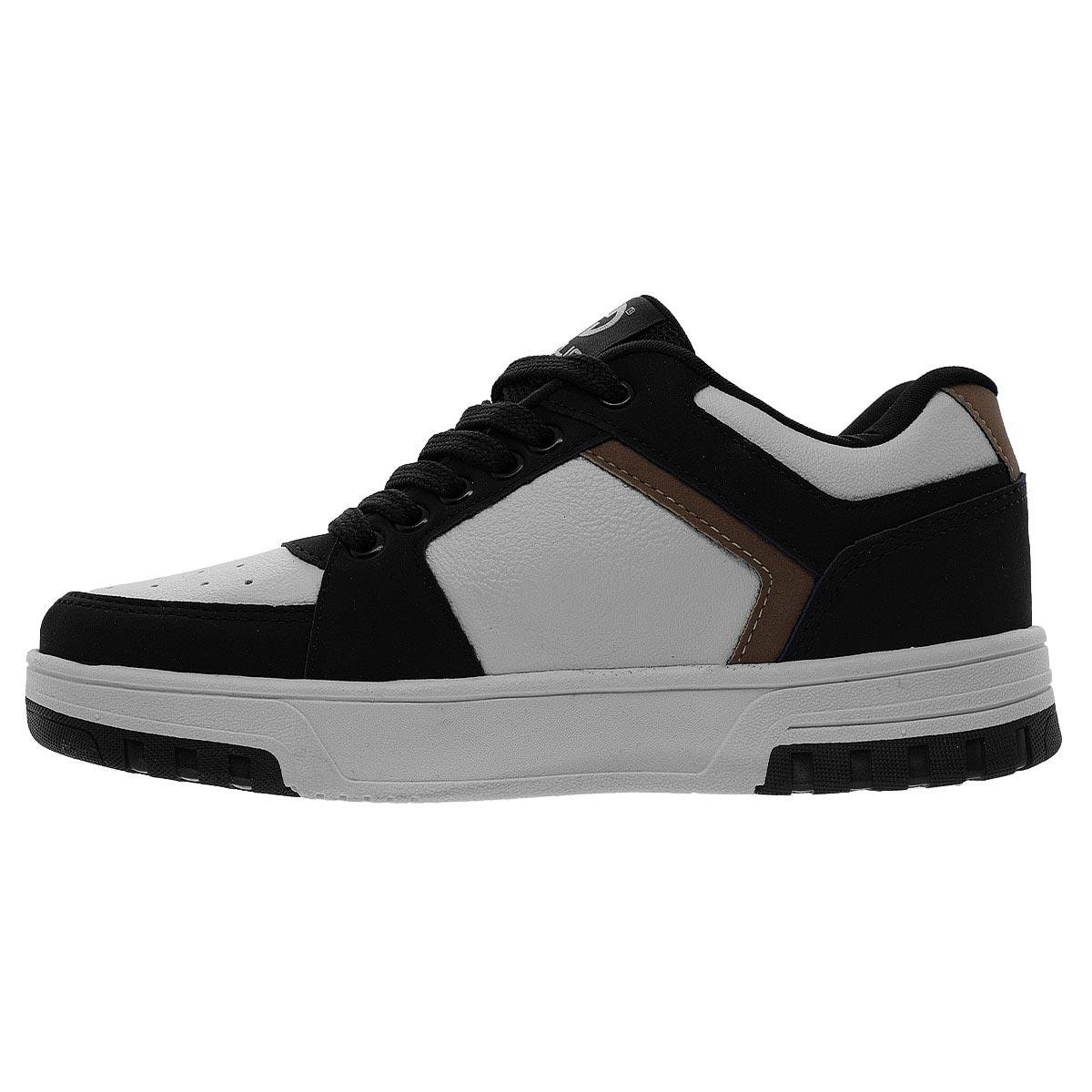Tênis Casual Infantil Menino Ollie Volt2 Bege Branco/Preto/Marrom 2