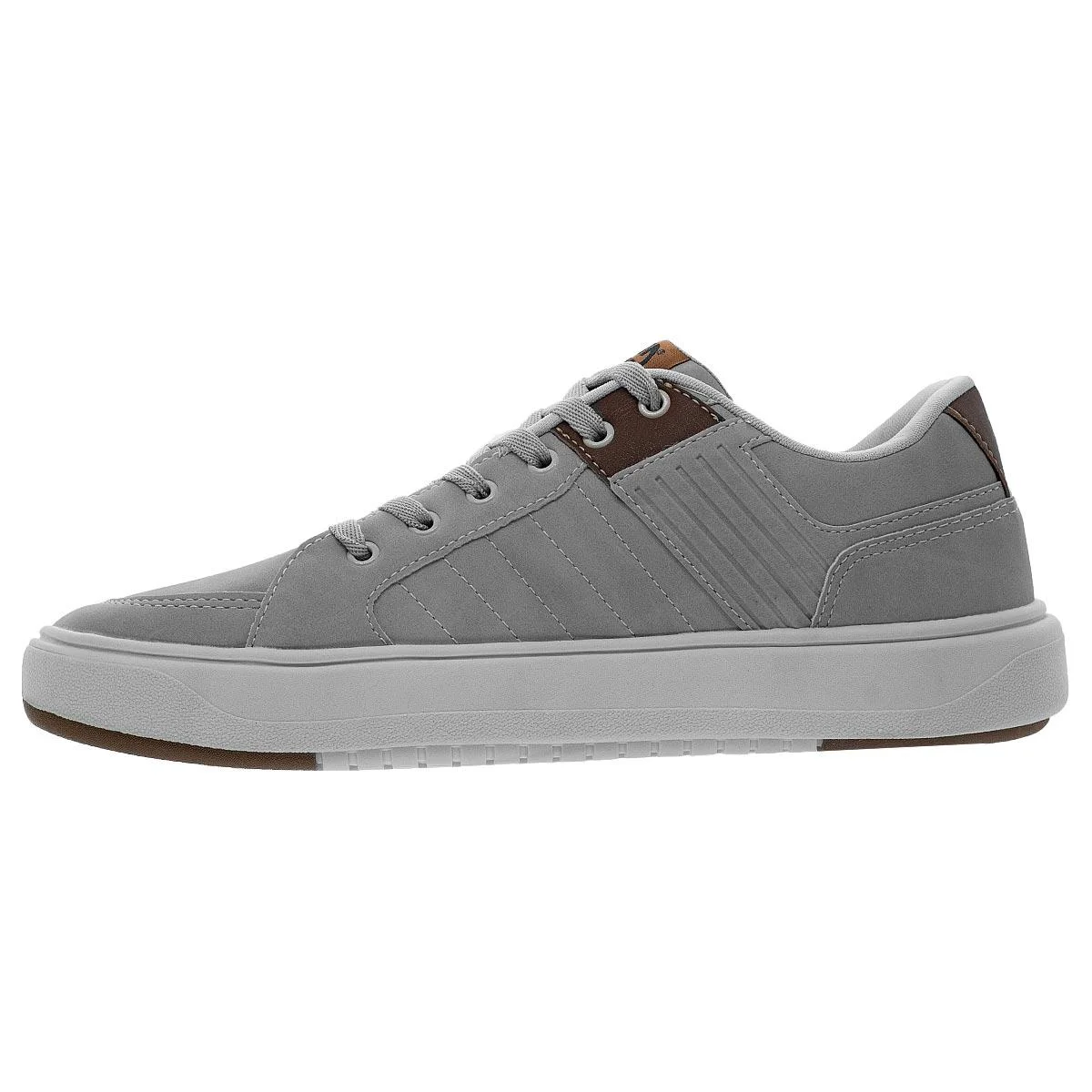 Tênis Casual Masculino Ollie Miami2 Bege Cinza/Marrom 2