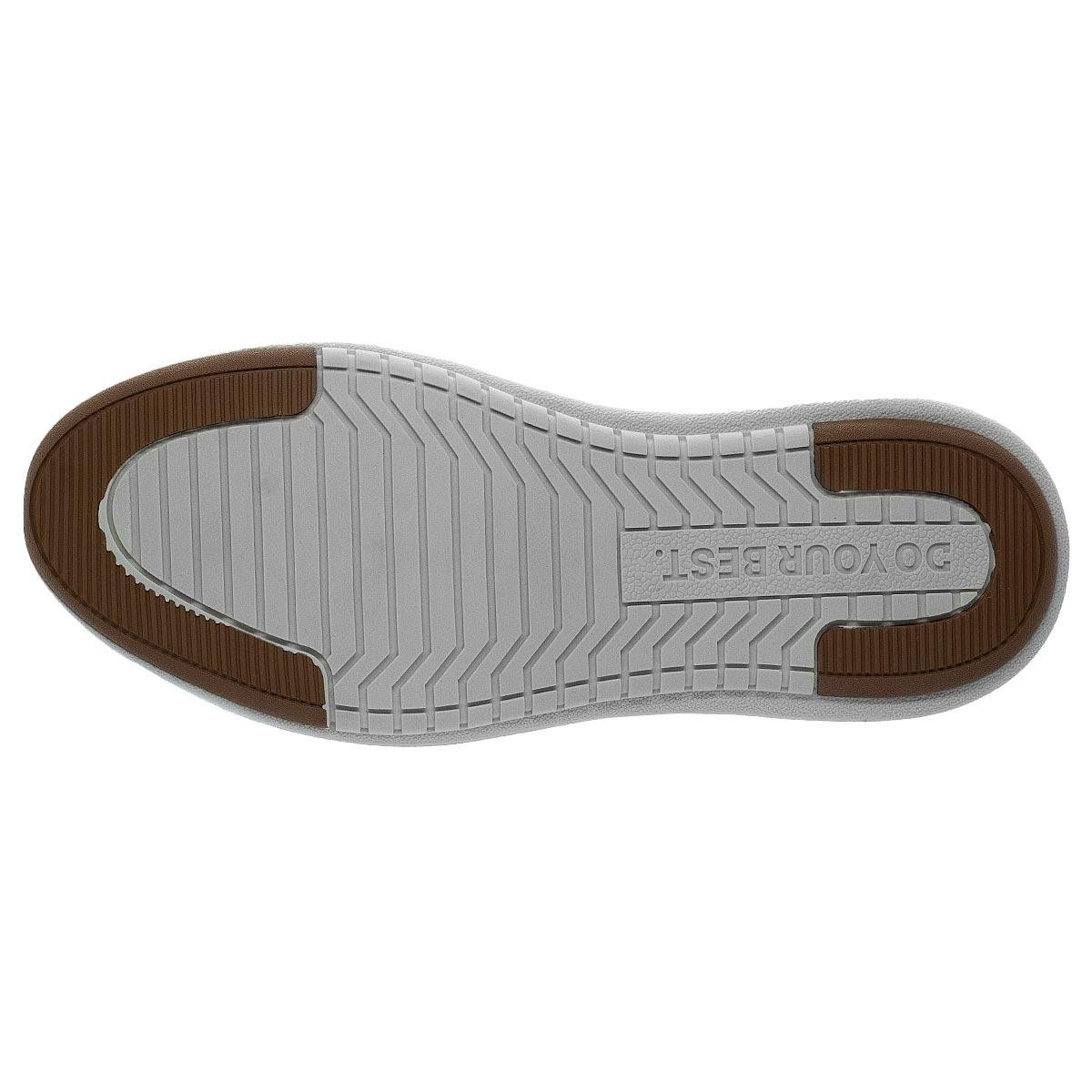 Tênis Casual Masculino Ollie Miami2 Bege Cinza/Marrom 4