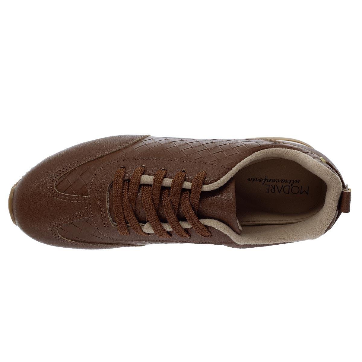 Tênis Casual Feminino Modare Ultraconforto 7405.102 Marrom Avelã 3