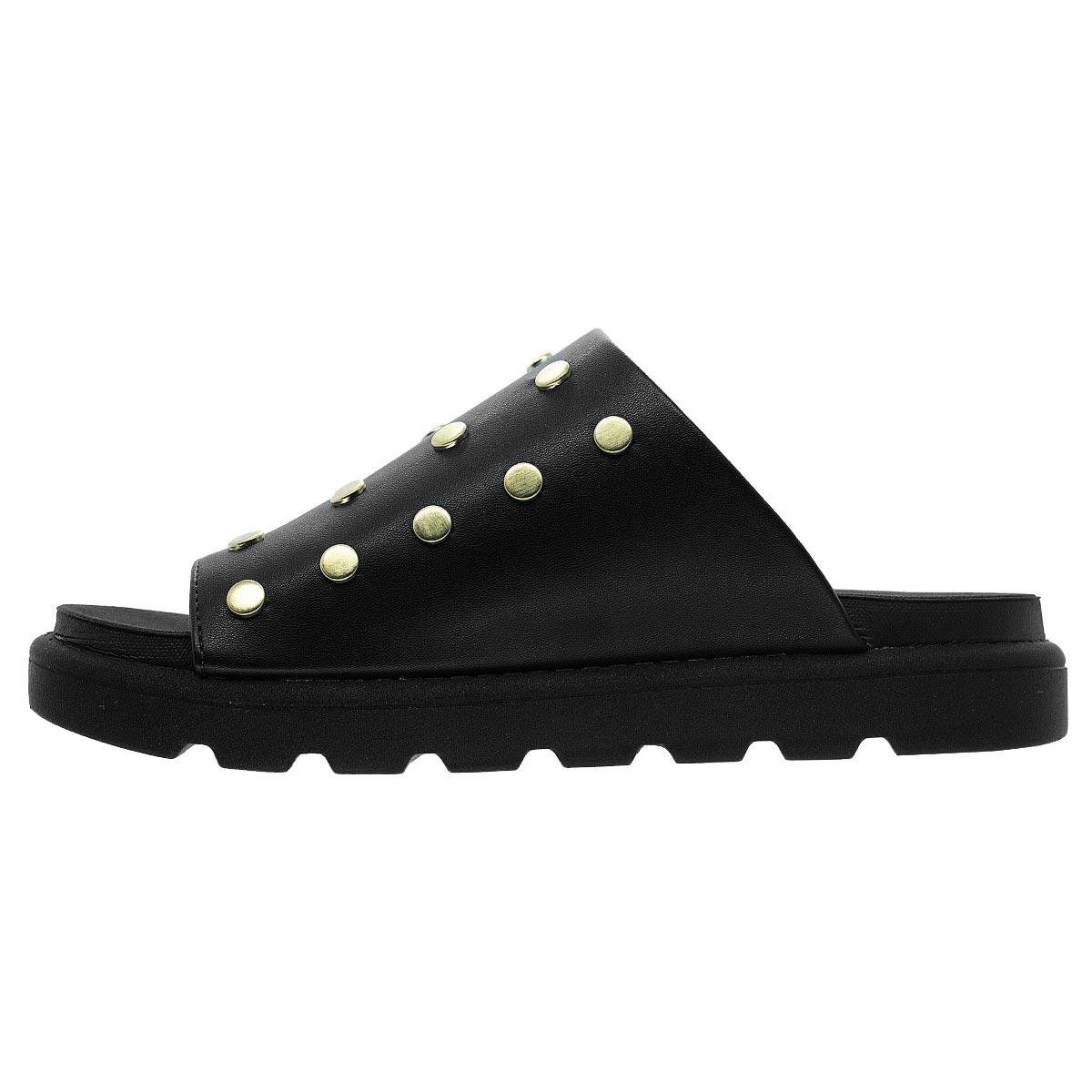 Tamanco Flatform Feminina Vizzano 6510.117 Preto Preto 2