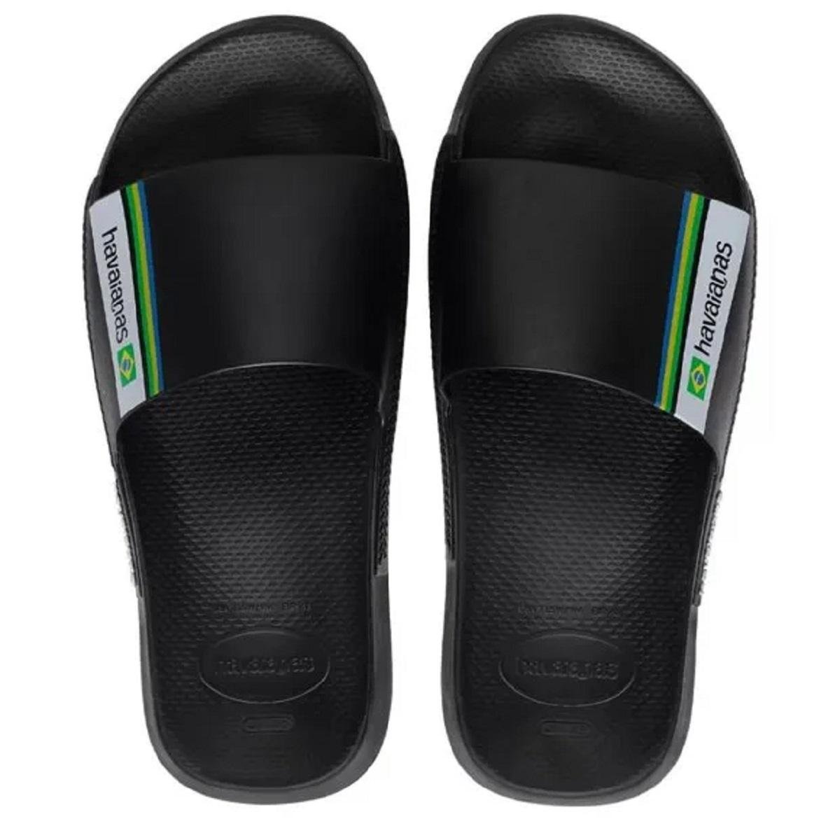 Chinelo Havaianas Masculino Slide Clas Preto Preto 1