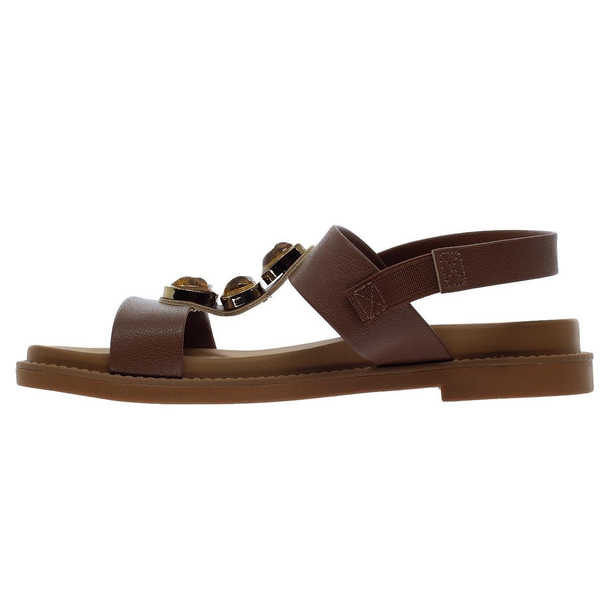 Sandália Rasteira Feminina Modare 7205.106 Marrom Marrom 2