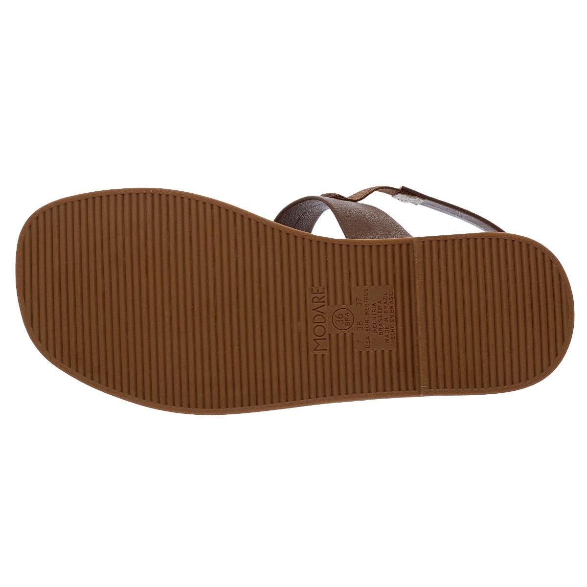 Sandália Rasteira Feminina Modare 7205.106 Marrom Marrom 4