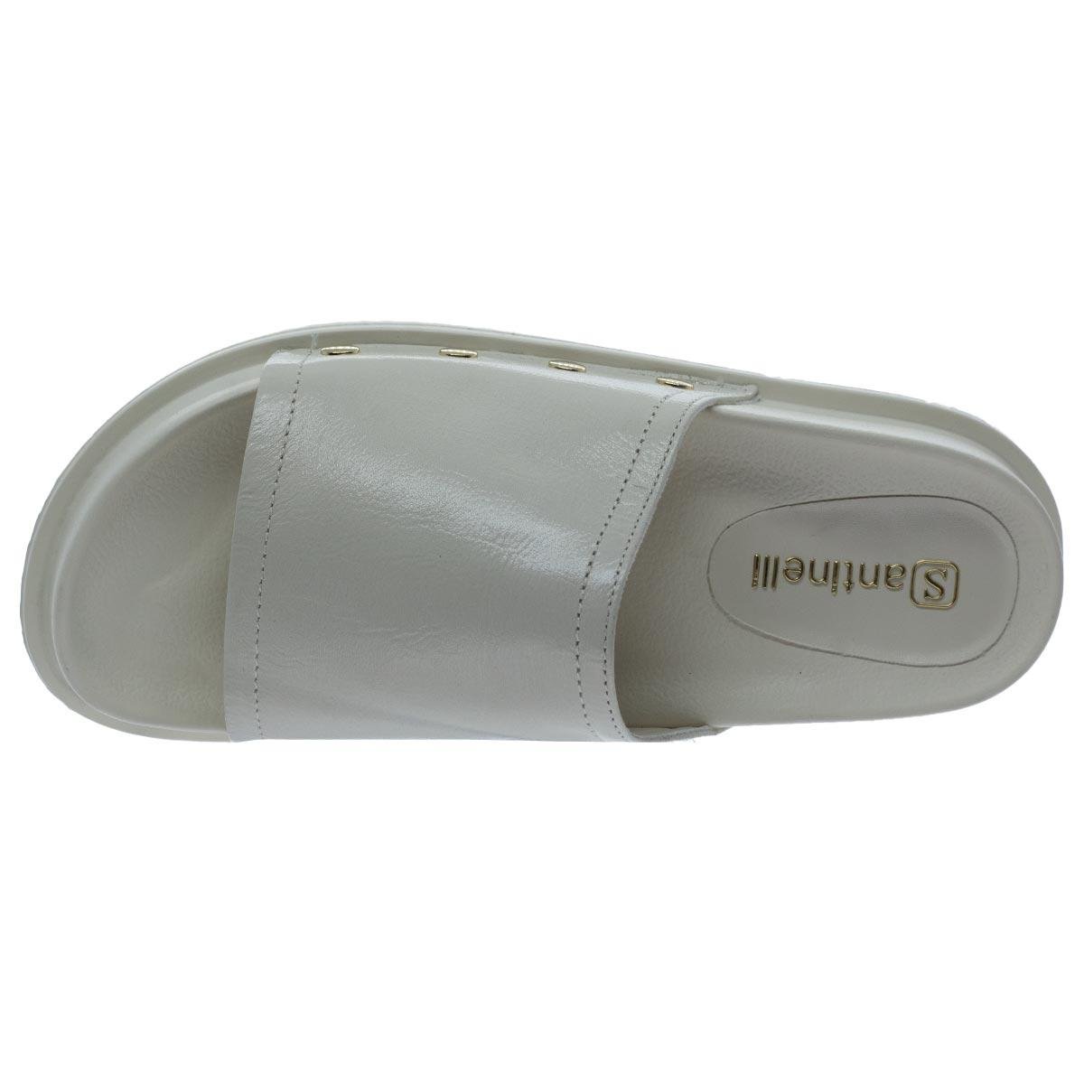 Tamanco Slide Feminino Santinelli 1550 Offwhite Off White 3