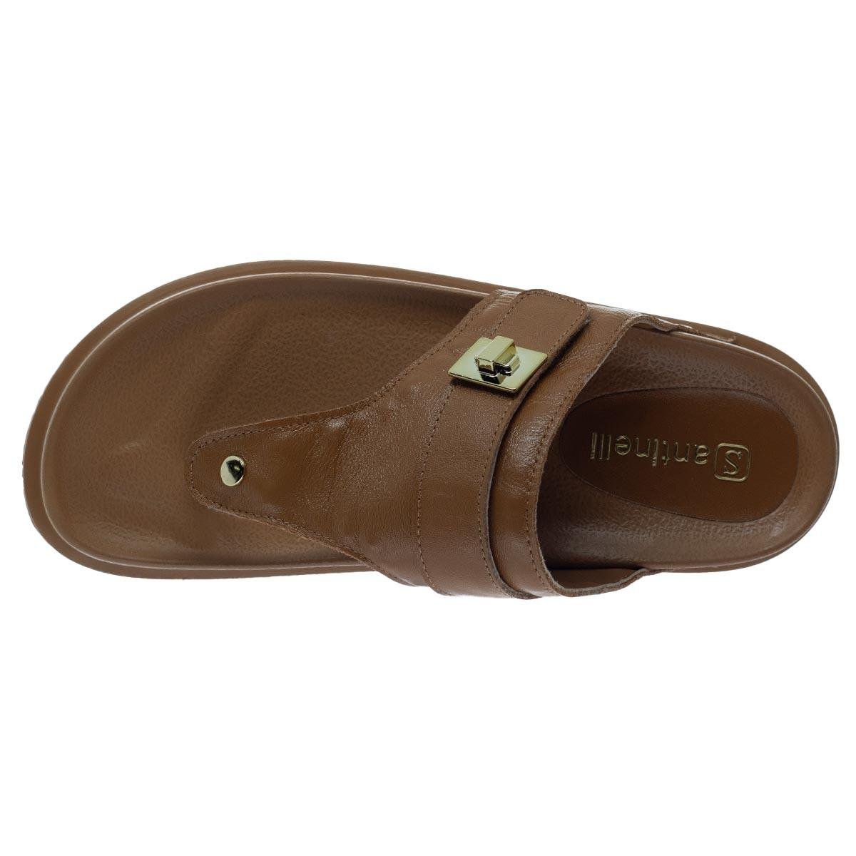 Tamanco Feminino Santinelli 1550.032 Bege Marrom 3