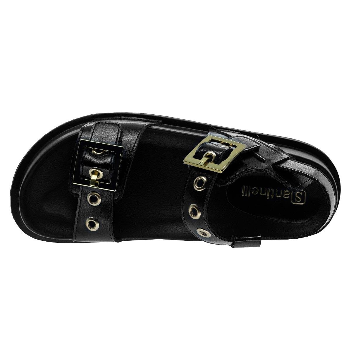 Sandália Feminino Santinelli 1550 Preto Preto 3