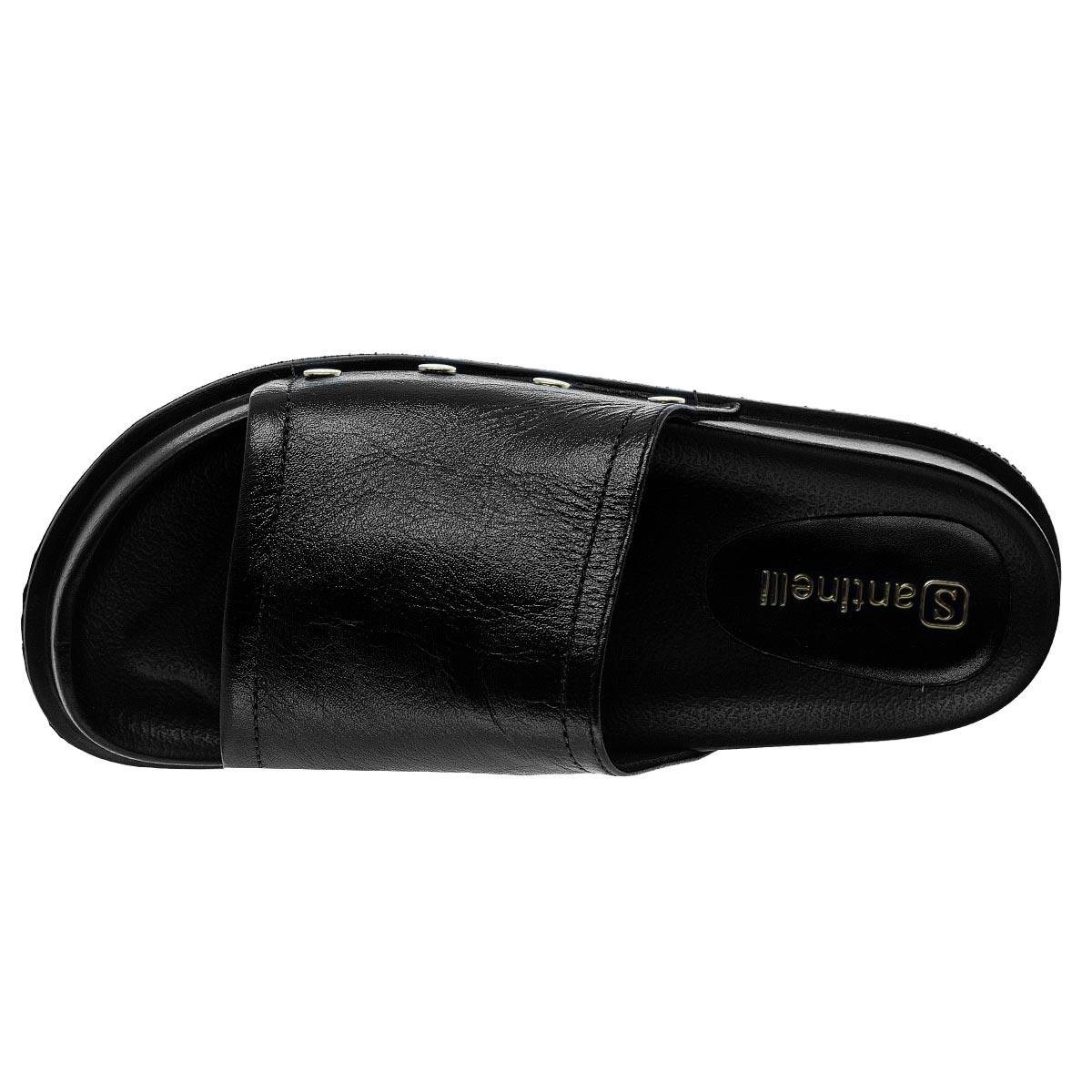 Tamanco Slide Feminino Santinelli 1550 Preto Preto 3