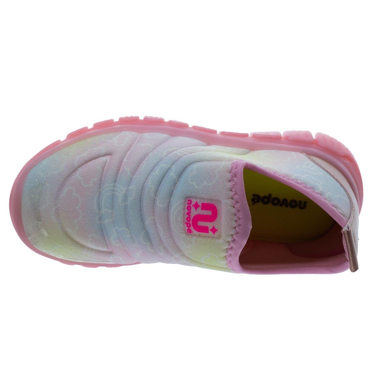 Tênis Casual Infantil Menina Novopé 99001204 Rosa Rosa 3