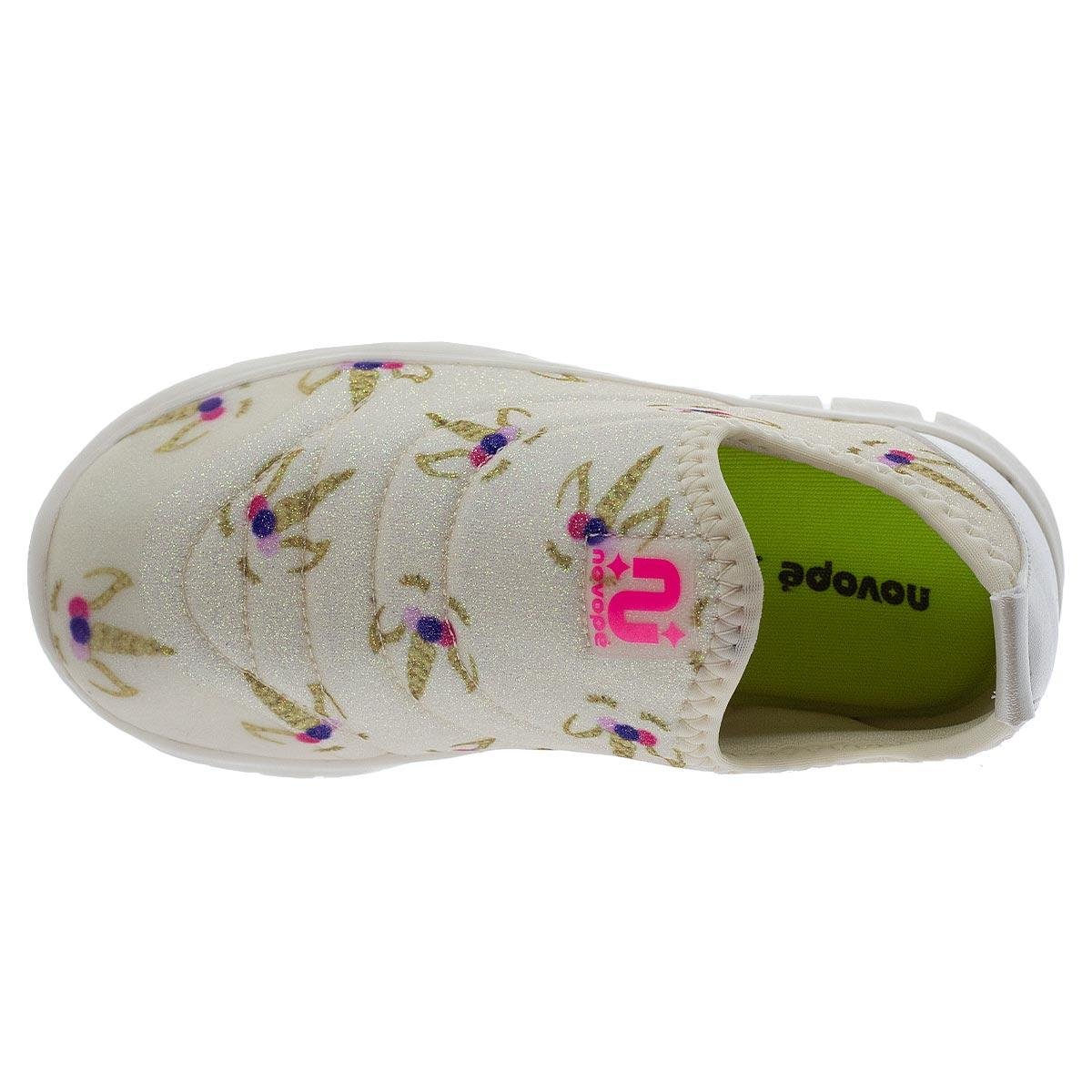 Tênis Casual Infantil Menina Novopé 10001383 Offwhite Off White 3