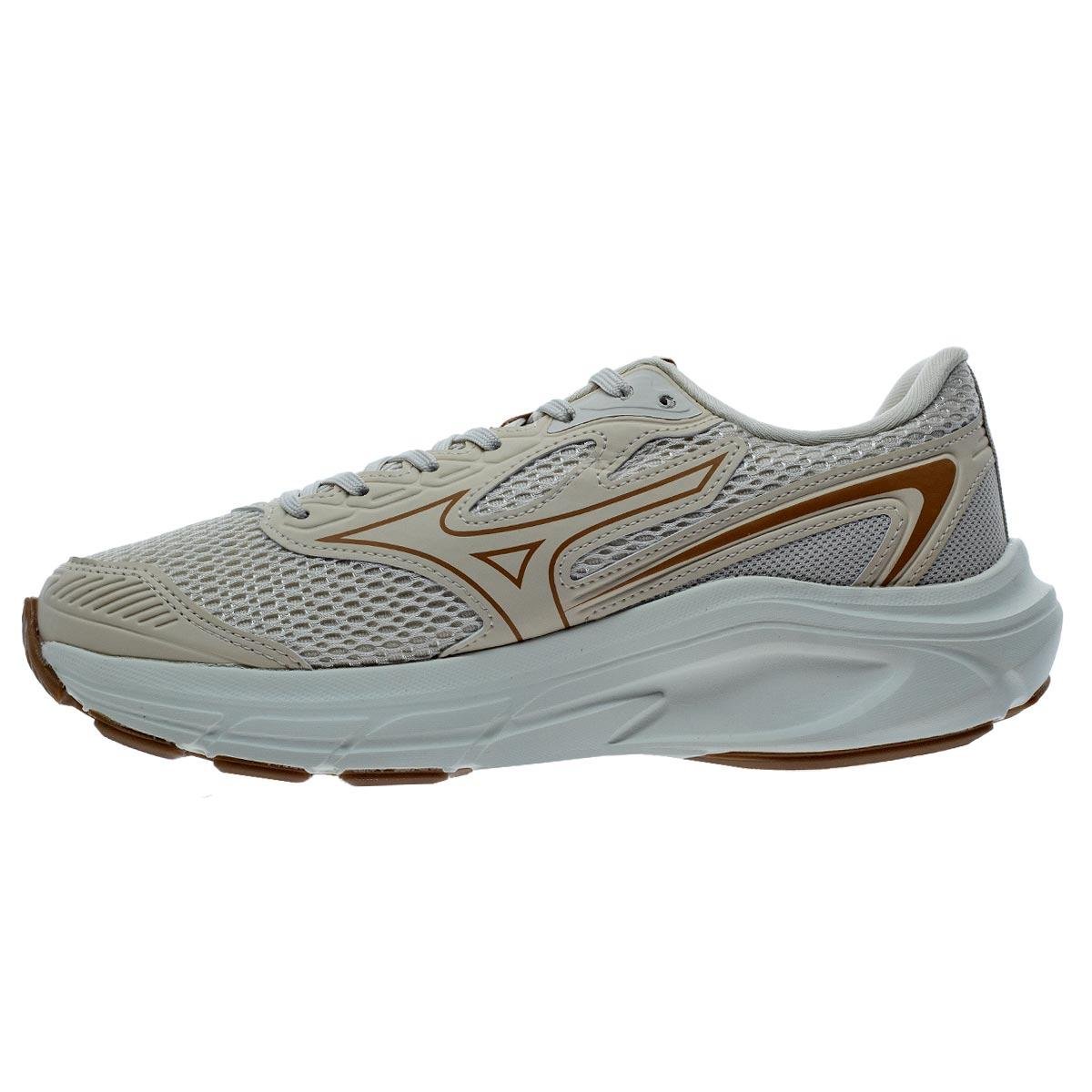 Tênis de Corrida Feminino Mizuno Hawk 6 Bege Bege 2