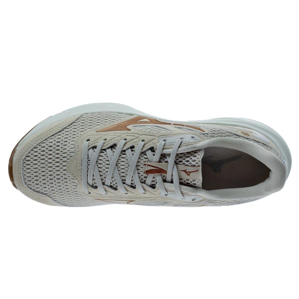 Tênis de Corrida Feminino Mizuno Hawk 6 Bege Bege 3