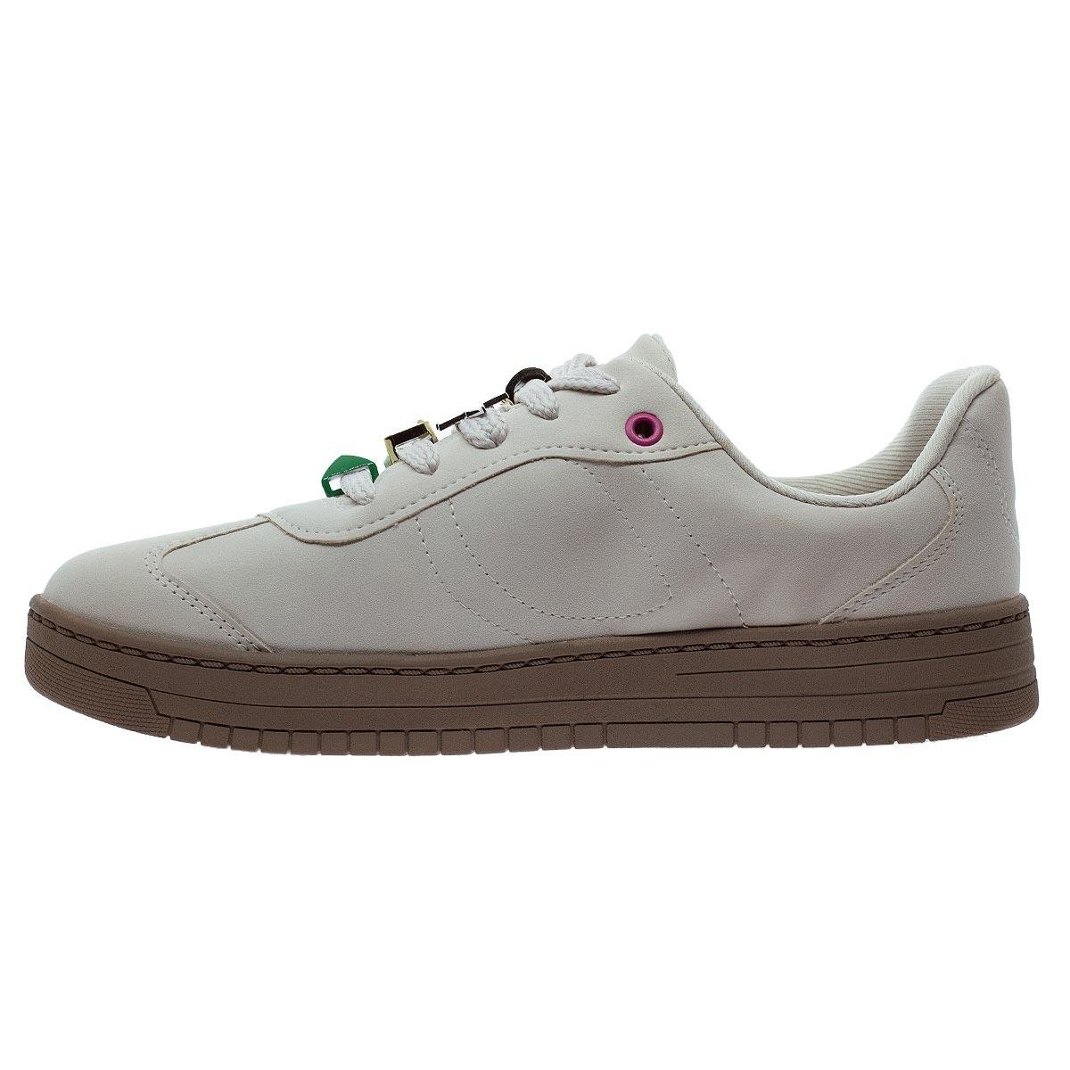 Tenis Casual Feminino Dakota D0181 Offwhite Marfim 2