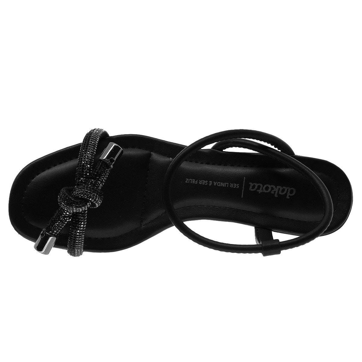 Sandália Salto Médio Feminina Dakota Y6877 Preta Preto 3