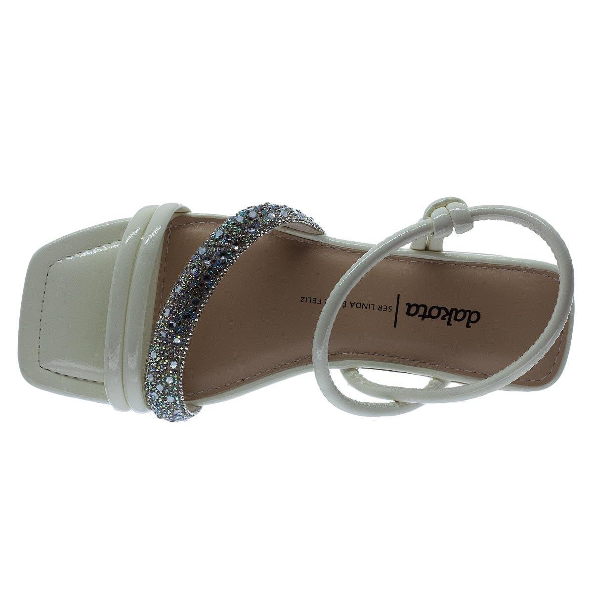 Sandália Rasteira Feminina Dakota Y7622 Offwhite Creme 3