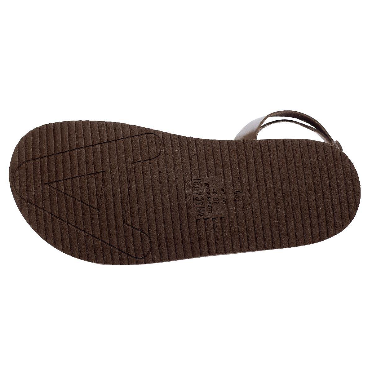 Sandália Slickback Feminina Anacapri C30380 Marrom Marrom 4
