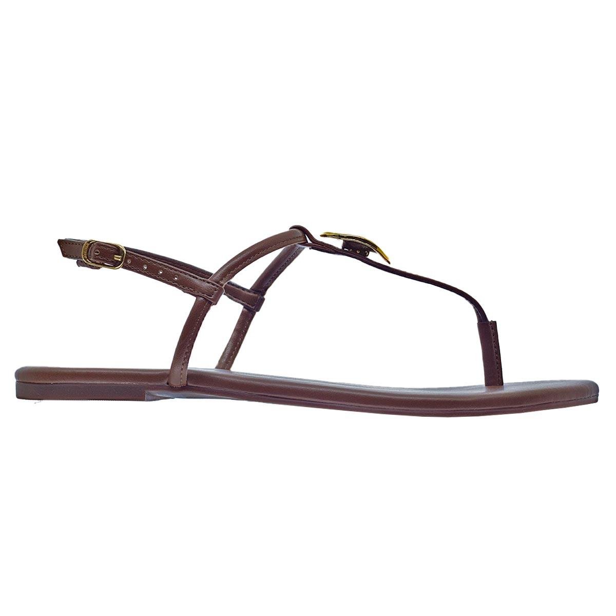 Sandália Rasteira Slickback Feminina Anacapri C30294 Marrom
