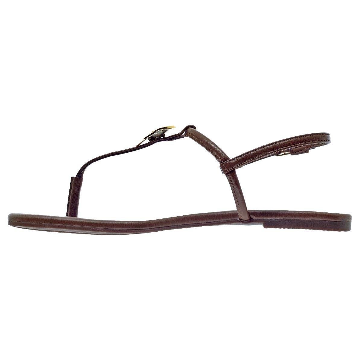 Sandália Rasteira Slickback Feminina Anacapri C30294 Marrom Marrom 2