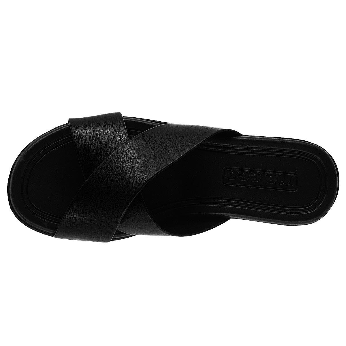 Tamanco Anabela Feminina Moleca 5536.108 Preto Preto 3