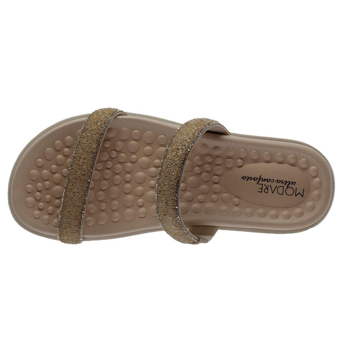 Tamanco Feminino Modare Ultraconforto 7178.116 Nude Dourado 3