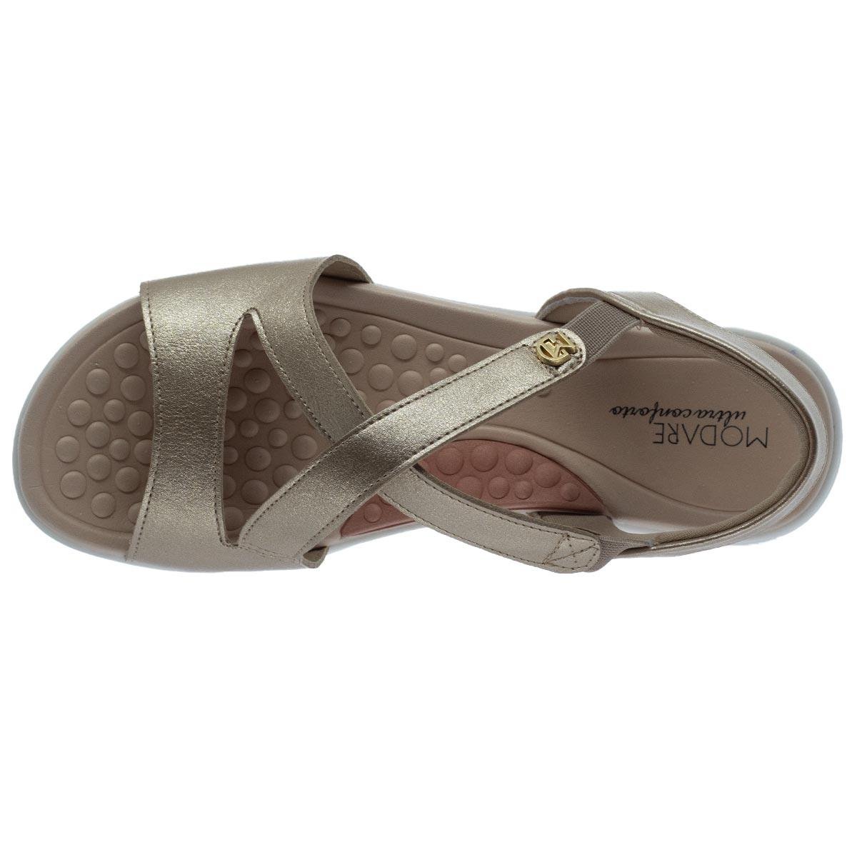 Sandalia Papete Feminina Modare Ultraconforto 7174.121 Dourado Dourado 3