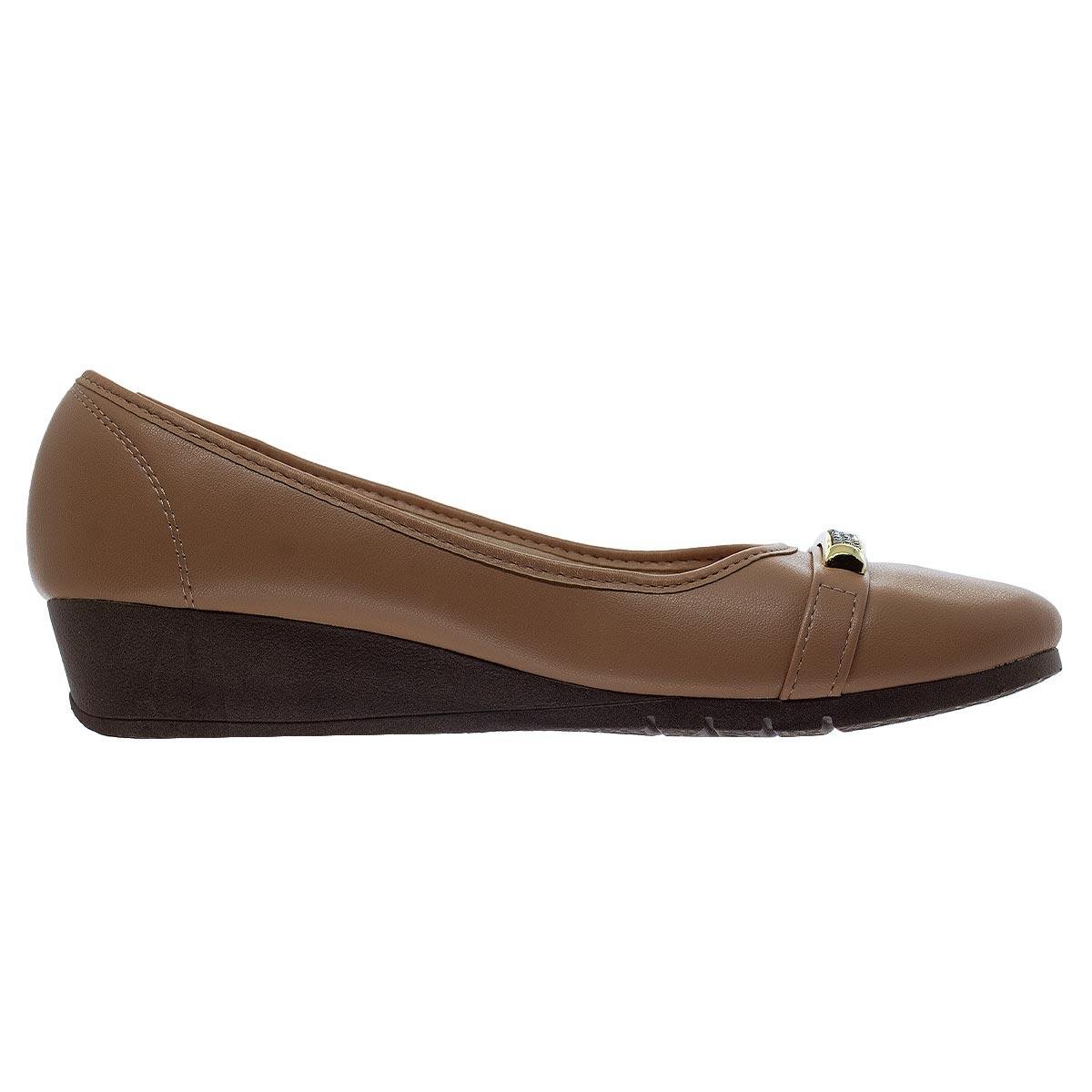 Sapato Salto Anabela Feminino Moleca 5156.888 Nude