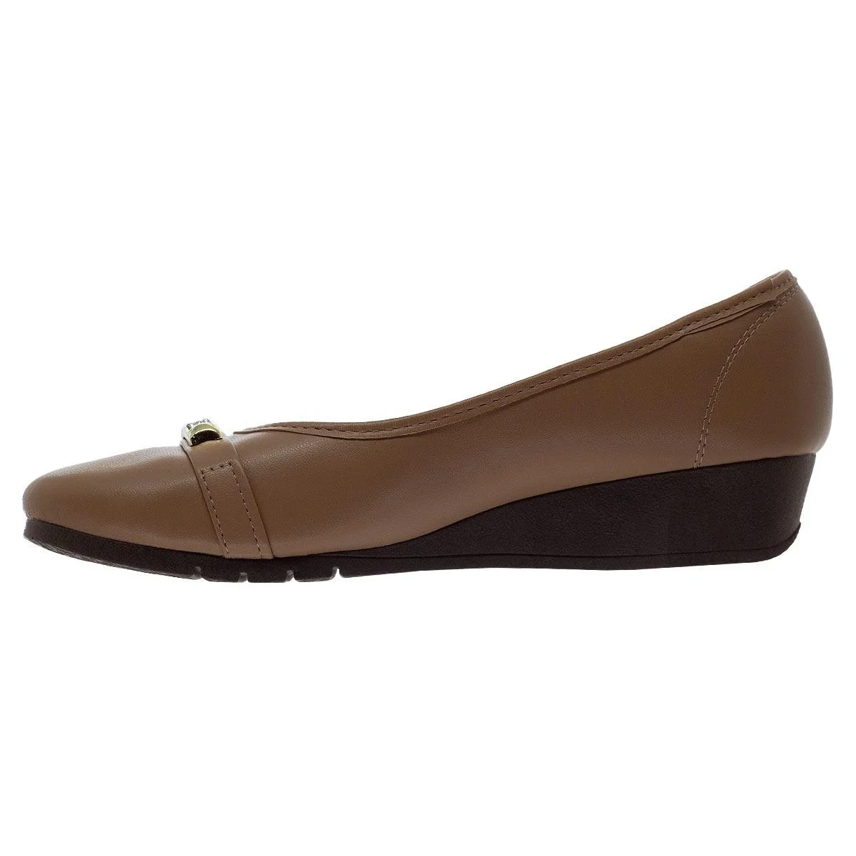 Sapato Salto Anabela Feminino Moleca 5156.888 Nude Nude 2