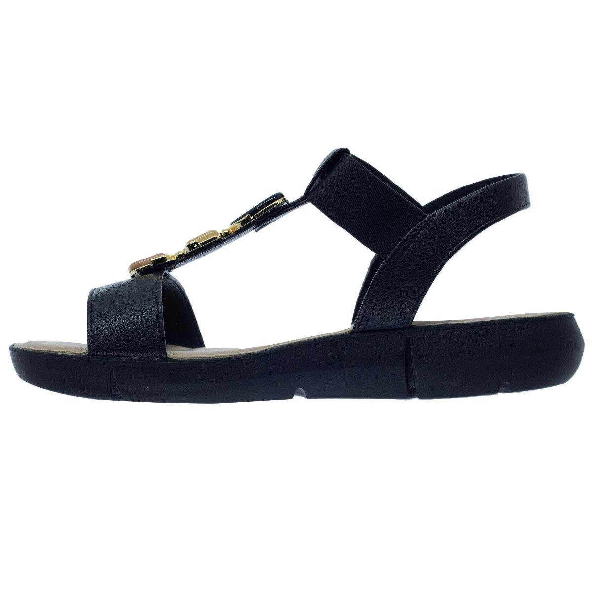 Sandália Rasteira Feminina Modare 7199.103 Preto Preto 2