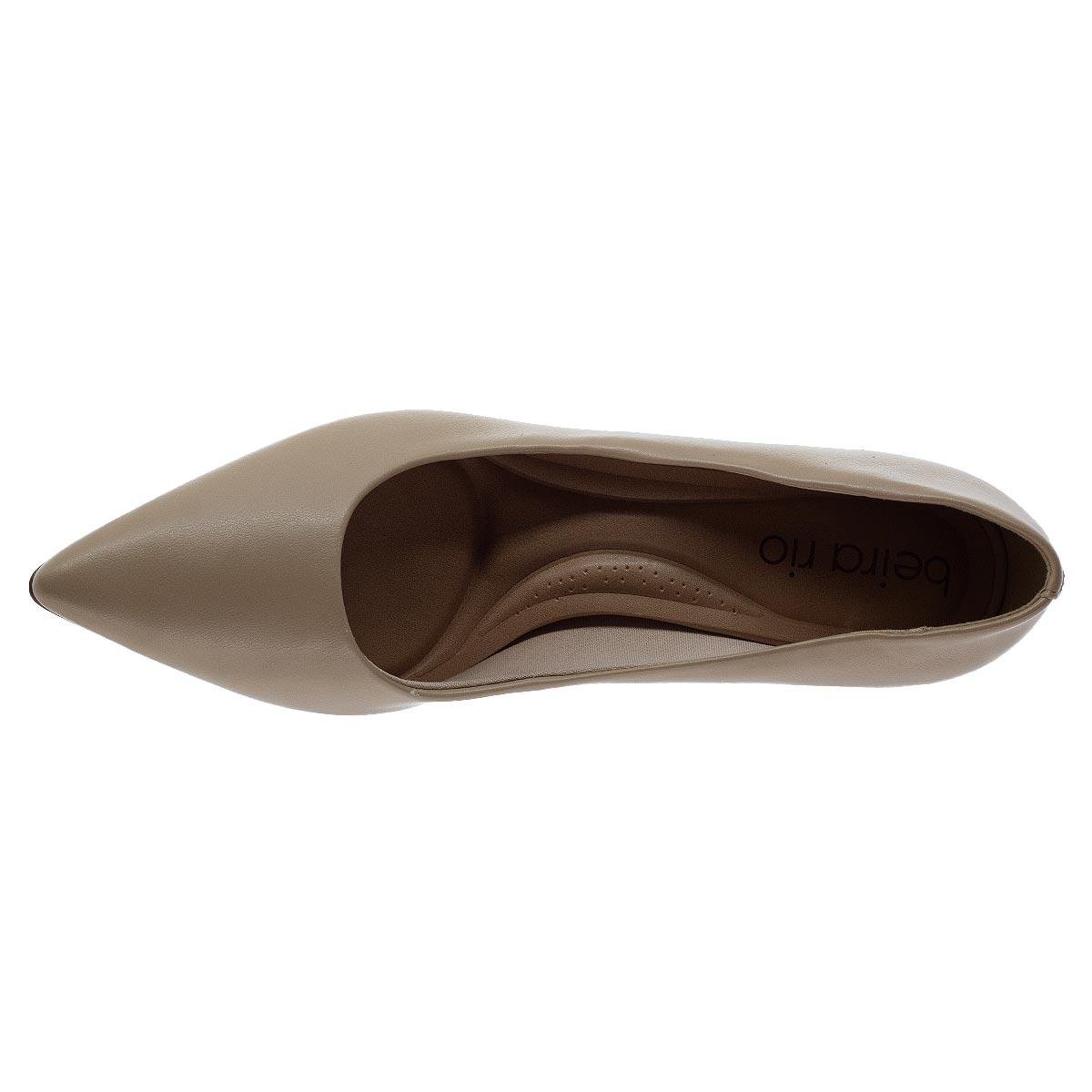 Sapato Scarpin Feminino Beira Rio 4241.200 Bege Bege 3