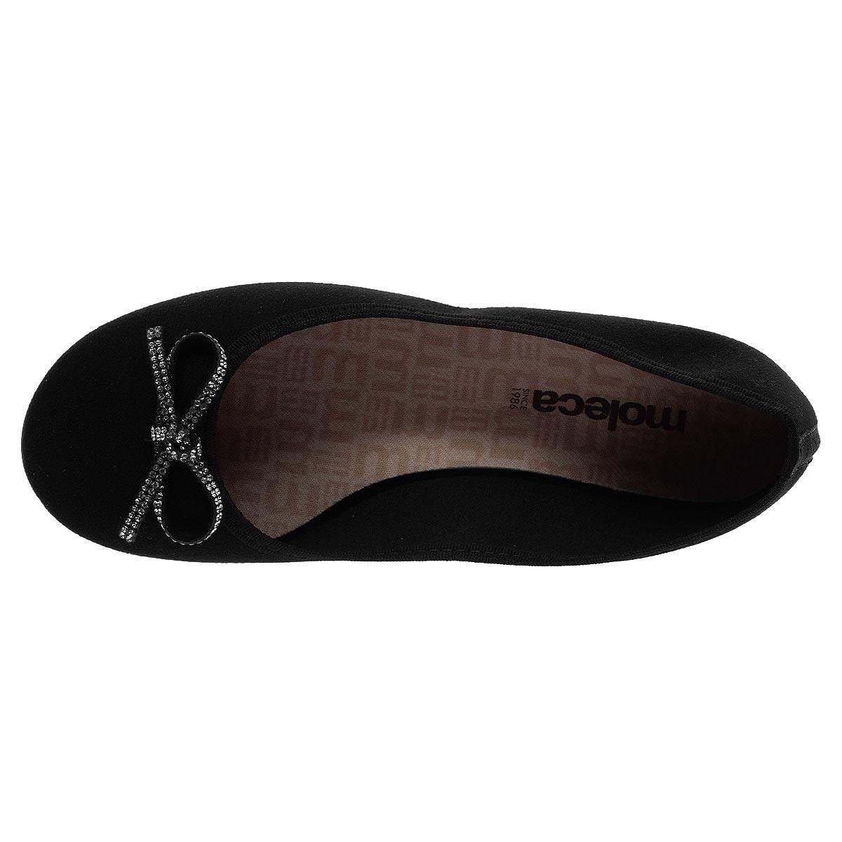 Sapatilha Feminina Moleca 5726.130 Preto Preto 3