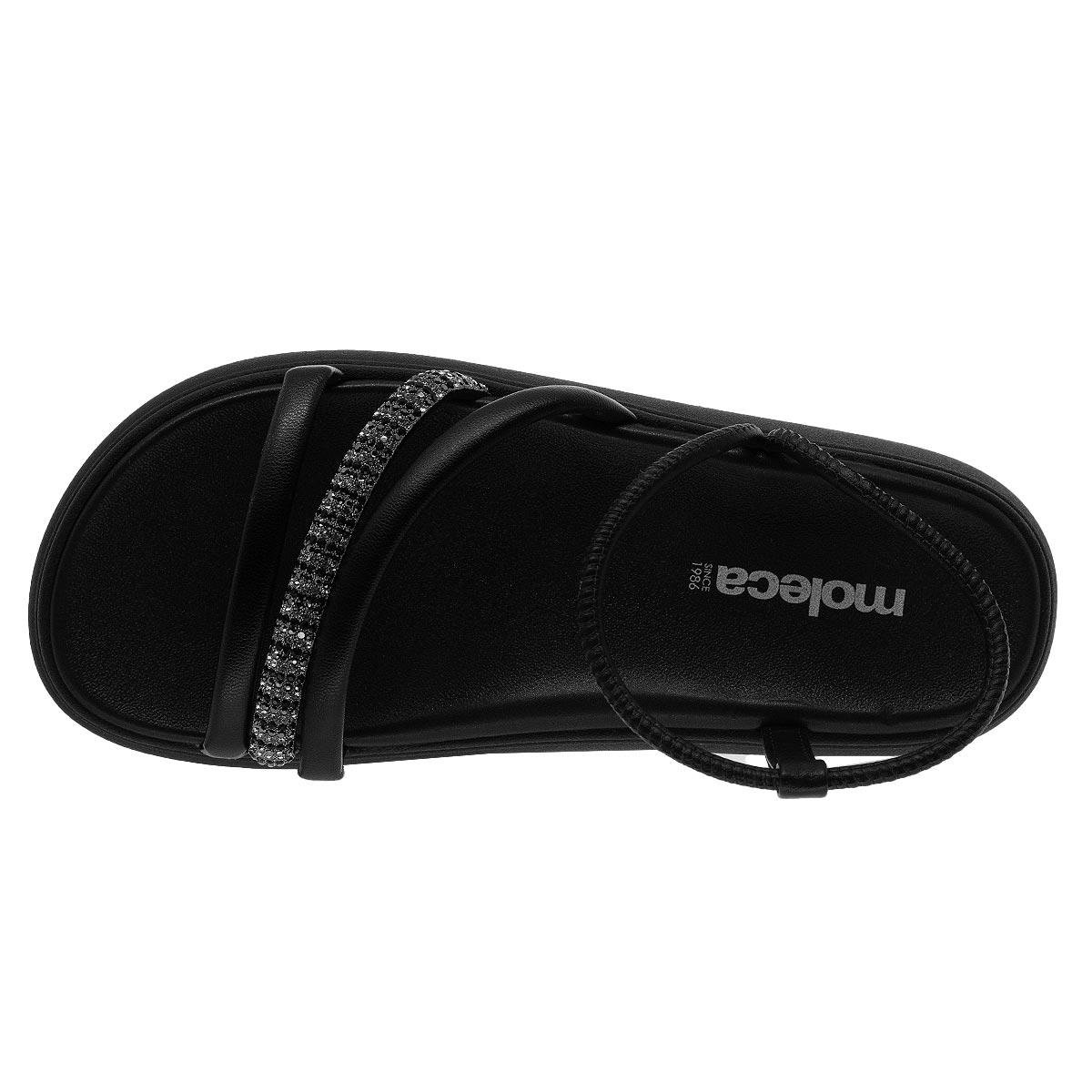 Sandália Papete Feminina Moleca 5469.120 Preto Preto 3