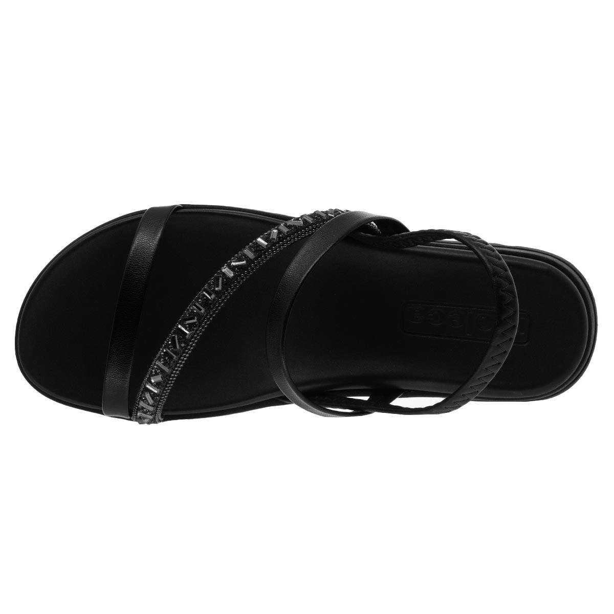 Sandália Papete Feminina Moleca 5490.104 Preto Preto 3