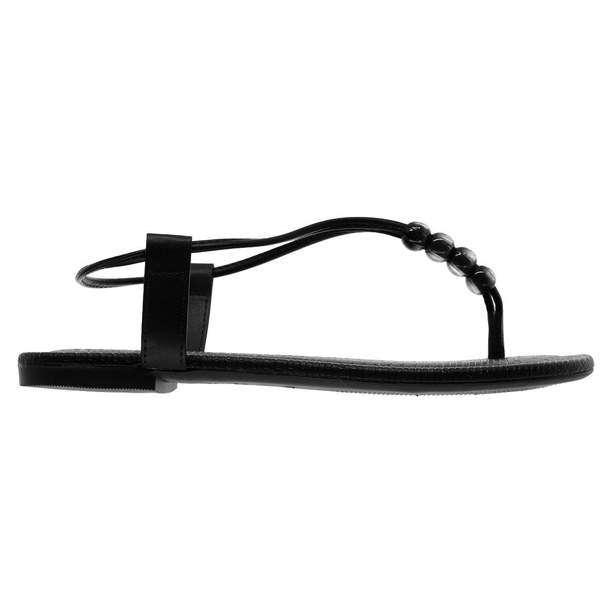 Sandália Rasteira Feminina Moleca Preta 5429.429 Preto 1